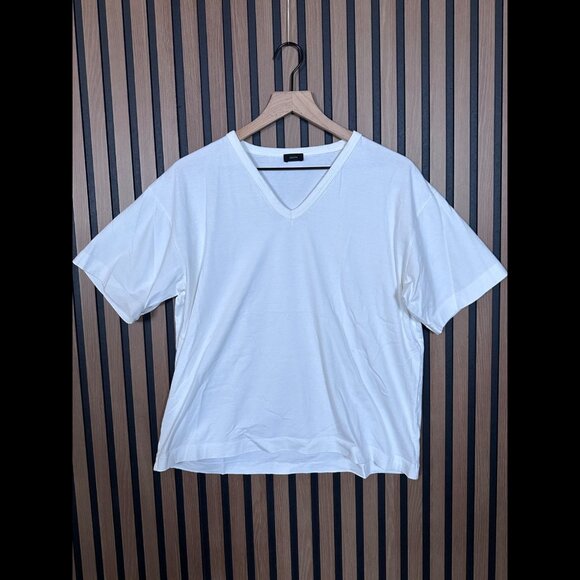 Joseph LTD T Shirt Large Mens White V Neck Perfect Tee Short Sleeve - Picture 1 of 7